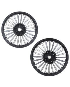 AllExtreme ‎SST4D6CD 19" Front & 18" Rear Disc Tire Alloy Wheel Heavy Duty High Durability Compatible with Bullet Classic Single Disc (2 Pcs)