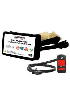 Allextreme EXFJW1 Highway Indicator Flasher Relay Plug and Play Turn Signal Light Hazard Module with 20 Flashing Patterns Compatible with Jawa, Forty Two & Perak