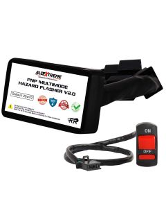 AllExtreme EXFHM1 Highway Indicator Flasher Relay Plug and Play Turn Signal Light Hazard Module with 20 Flashing Patterns Compatible with Royal Enfield Himalayan