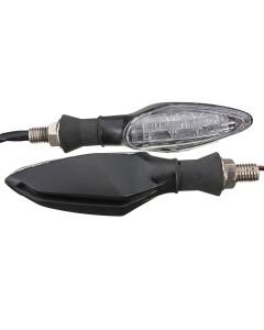 Allextreme EXTA02W Universal Turn Signal Indicator Light Front/Rear Round Blinker Bulb For Motorcycles (White, 2 Pcs)