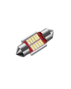 Allextreme EX10S1W 10 LED Universal Car Interior Super Bright Roof Light Reading Dome Bulb Lamp with Festoon Holder (5W, White, 1 Pc)