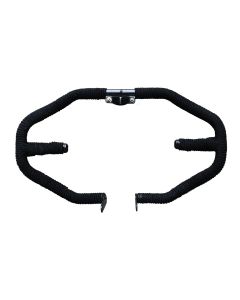 Allextreme EX9SL1B Heavy Duty Metal Leg Guard Front Bike Safety Crash Bar with Wrapped Black Rope Compatible for BS3, BS4 and BS6 Model Royal Enfield Bullet 350cc and 500cc (Black)