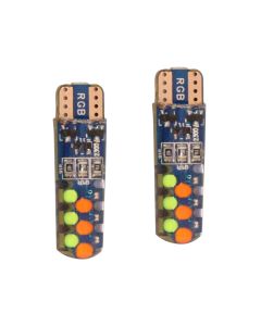 Allextreme EXT102M Universal T10 LED Parking Light Super Bright Interior Pilot License Plate Dome Indicator Lamp Bulb for Car Bike and Motorcycle (1W, Multicolor, 2 PCS)