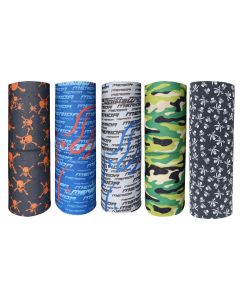 Allextreme AEBAN05 Unisex Seamless Bandana Multi Wear Headband Face Mask Cover for Dust & Wind Protection, Bike Riding & Outdoor Sports (5 Pcs, Random Colour & Design)