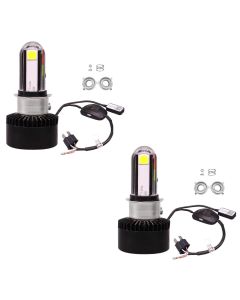 AllExtreme EXTHB2B 3 Side LED Headlight Bulb with Bluetooth connectivity, Cooling Fan & Canbus Head lamp Conversion Kit for Bikes Cars & SUV (30W, Multicolour, 2Pcs)