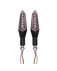 Allextreme EXTSYB2 Dual Tone 6 LED Side Indicator Light Front Rear Universal Fit Turn Signal Lamp for Bikes and Motorcycles (Yellow & Blue, 2 Pcs)