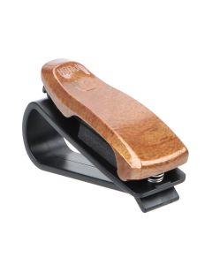 AllExtreme EXCGHFF 1 Pc Car Sunglass Holder Eyeglasses Storage Fastener Sun Visor Clip-on Glass Case for SUVs (Light Brown)