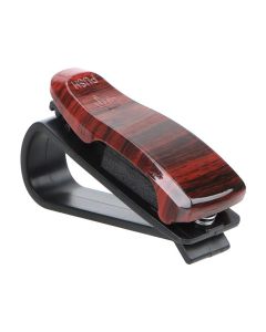 AllExtreme EXCGHDD 1 Pc Car Sunglass Holder Eyeglasses Storage Fastener Sun Visor Clip-on Glass Case for SUVs (Dark Brown)