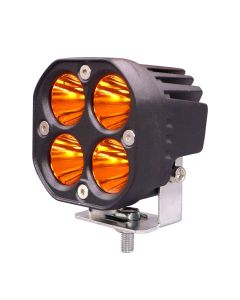 Allextreme EX40LY1 4 LED Fog Light Super Bright Spot Flood Beam Driving Lamp for Motorcycle Cars Bikes & SUV (40W, Amber Light, 1 Pc)