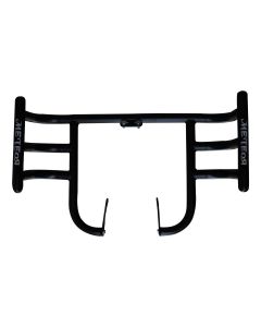 AllExtreme EXLGS5B Heavy Duty Stainless Steel Leg Guard with Black Coating Front Bike Safety Crash Bar Compatible for Reborn and Meteor (Black)