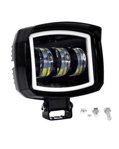 Allextreme EX3LFP1 3 LED Headlight Lamp Universal Waterproof Off Road Driving CREE LED Fog Light with Mounting Brackets for Bike, Jeep and Cars (30W, White,1 Pc)