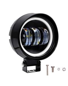 Allextreme EX3LFR1 3 LED Headlight Lamp Universal Waterproof Off Road Driving CREE LED Fog Light with Mounting Brackets for Bike, Jeep and Cars (30W, White, 1 Pc)