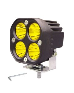 Allextreme Aluminium Ex40Yl1 4 Led Fog Light Super Bright Spot Flood Beam Driving Lamp For Motorcycle Cars Bikes & Suv (40W, Yellow Light, 1 Pc)