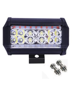 Allextreme EX30F1P 30 LED Fog Light Bar Flood LED Work Multi Rows Amber & White Light Waterproof Driving Lamp Universal for Car Motorcycle Bike (60W, 1 Pc)