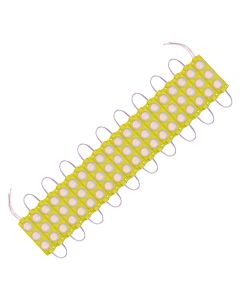 Allextreme EXM3ILY 3 LED Module Light Interior Exterior 12V 5730 Injection Decorative Lamp with Adhesive Backside for Car, Home & Decoration (20 Strips, Yellow)