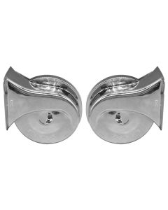 AllExtreme SHONTONE-C SHON CHROME Bike & Car Horns Super Loud Sound Air Siren (12V, Silver, 2 Pcs)