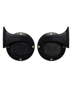 AllExtreme WINDTONE HORN SHON Universal Horns Super Loud Sound Air Siren Ideal Bikes, Cars, Trucks (12V, Black & Gold, 2 Pcs)