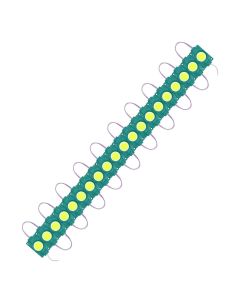 Allextreme EXMI1LG 1 LED Module Light Interior Exterior 12V 5730 Injection Decorative Lamp with Adhesive Backside for Car, Home & Decoration (20 Strips, Green)