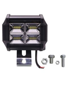 Allextreme EX16F4L1 16 LED Fog Light 4 Inch Flood LED Work Double Row White Light Waterproof Driving Lamp Universal for Car Motorcycle Bike (48W, 1 Pc)