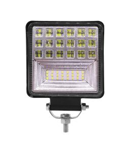 Allextreme EX126W1 42 LED Fog Light Waterproof Square Led Flood Lamp Offroad Driving Work Light for Bikes Cars and Motorcycle (126W, White Light, 1 Pc)