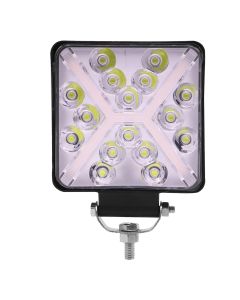 Allextreme EX16WY1 16 LED Fog Light Waterproof Square Led Flood Lamp Offroad Driving Work Light for Bikes Cars and Motorcycle (48W, Yellow & White Light, 1 Pc)
