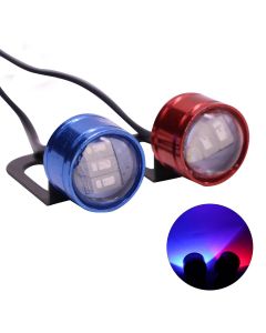 Allextreme EXLPRBL2 3 LED Flash Strobe Light Police Emergency Warning Lamp for Motorcycle, Car & Bike (6W, Random Color, 2 Pcs)