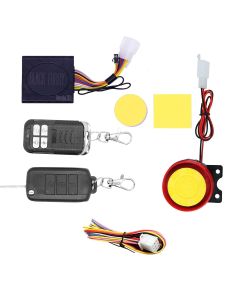 AllExtreme EXBAK03 12v Universal Compact Security Alarm System with Remote Control Engine Start for All Bikes