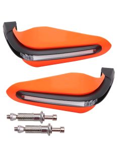 Allextreme EXHB2OR 7/8" 22mm Motorcycle Hand Guard with LED Light Universal Bike Handle Protector Shield Handlebar Protection Gear (Orange)