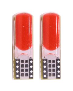 Allextreme T10 LED Parking Light? 4W 6000K Universal Super Bright Interior Pilot License Plate Dome Map Door Courtesy Indicator Lamp Bulb for Cars Bikes & Motorcycles (Red, 2 Pcs)