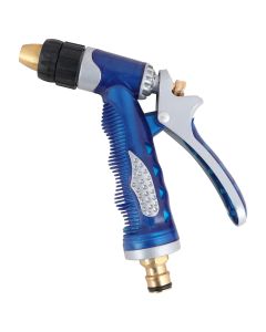 Allextreme High Pressure Water Sprayer Hose Nozzle Heavy Duty, Lawn Garden Spray Front Trigger with Connector (Blue) (MZ-649)