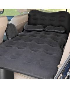 Allextreme M1 Multifunctional Inflatable Car Bed Mattress Universal Car Back Seat Travel Air Inflation with Two Air Pillows, Car Air Pump and Repair Kit (Black)