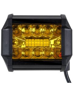Allextreme EXLEDRS1 34 LED Fog Light Bar Waterproof 4 Inch CREE Cube Work Light for Bike Cars and Motorcycle, 72W, Yellow Light (PACK-1)