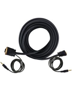 Allextreme VGA Cable With Audio Compatible Wire for Computer Monitor High Resolution Durable & Portable Cable Good for All Devices(10 Mtrs)