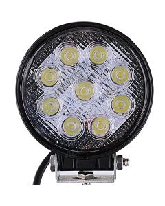 Allextreme EX4RNF1 9 LED Round Fog Light 4 Inch Waterproof Flood Lamp with Mounting Brackets for Motorcycle & Cars (27W, White Light, 1 PC)