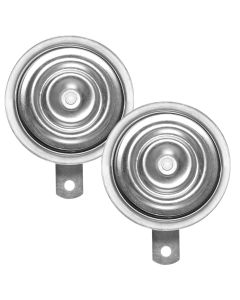 AllExtreme SHON SHONE 0-95 for Bike & Car Horns Super Loud Sound Air Siren (12V, Black & Silver, 2 Pcs)