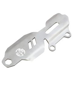 AllExtreme EXSTD09 Rear Brake Master Cylinder Protective Guard Aluminium Material Stylish & Classic Heel Plate Durable Seamless & Custom Fit For Motorcycle (Silver)