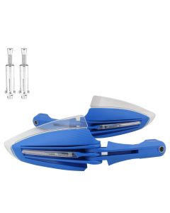 AllExtreme EXTP41B 7/8" 22mm Bike Hand Guard with LED Light Turn Signal Indicator Universal Handle Protector Shield Handlebar Protection Gear Extra Durable (Blue)