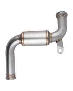 AllExtreme EXTPKT2 Stainless Steel Exhaust Muffler Mid Bend Pipe BS6 Compatible With Motorcycle KTM 200, 250, 390 Models