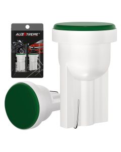 Allextreme Universal T10 LED Parking Light 6500K Super Bright Interior Pilot License Plate Dome Indicator Lamp Bulb for Car Bike and Motorcycle (1W, Green, 2 PCS)