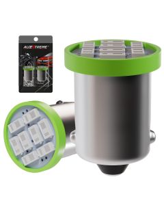 Allextreme BA9S LED Parking Light 6500K Super Bright 8 SMD Interior License Plate Wedge Dome Trunk Dashboard Bulb for Car Bike and Motorcycle (3W, Green, 2 PCS)