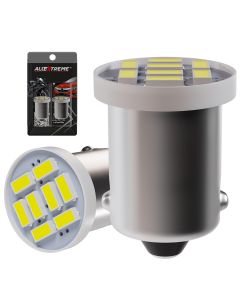 Allextreme BA9S LED Parking Light Super Bright 168 2825 W2W T10 Wedge 8 SMD Interior License Plate Dome Map Door Courtesy Dashboard Bulb for Car Bike and Motorcycle (3W, White, 2 PCS)
