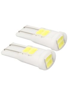 Allextreme Universal T10 LED Parking Light Super Bright Interior Pilot License Plate Dome Indicator Lamp Bulb for Car & Motorcycle (1W, White, 2 PCS)