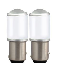 Allextreme BAY15D 1157 LED Parking Bulb 5W Universal Ultra-Bright Brake Tail Light for Car (White, 2 Pcs)