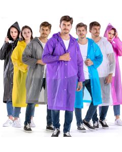 Allextreme EVA Waterproof Unisex Rain Coat Hooded Full Sleeves Outdoor Men, Women, Boys & Girls Rainwear Poncho Raincoat for Camping, Hiking & Travelling (1 Pc, Random)