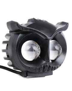 Allextreme EXS202 20W LED Owl Metal Fog Light High Brightness 2 LED Headlamp Bulb for Bikes, Motorcycles & Cars (1Pc, Yellow & White)