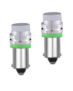 Allextreme EXDM19G BA9S LED Parking Light Super Bright 2 SMD Car Interior License Plate Wedge Dome Trunk Dashboard Bulb for Car Bike and Motorcycle (1W, Green, 2 PCS)