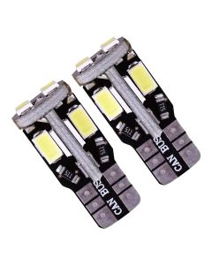 Allextreme EXLB004 Universal T10 LED Parking Light 10 SMD Bright Interior Pilot License Plate Dome Indicator Lamp Bulb for Automobiles (3W, White, 2 Pcs)