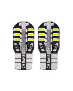 AllExtreme EXLB010 Universal T10 LED Parking Light 24 SMD Bright Interior Pilot License Plate Dome Indicator Lamp Bulb for Automobiles (3W, White, 2 Pcs)