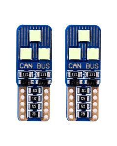 Allextreme EXLB009 Universal T10 LED Parking Light 6 SMD Bright Interior Pilot License Plate Dome Indicator Lamp Bulb for Automobiles (2W, White, 2 Pcs)