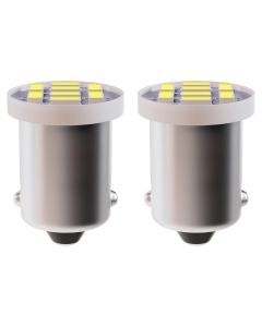 Allextreme EX-TPW2 BA9S LED Parking Light Super Bright 8 SMD Car Interior License Plate Wedge Dome Trunk Dashboard Bulb for Car Bike and Motorcycle (3W, White, 2 PCS)